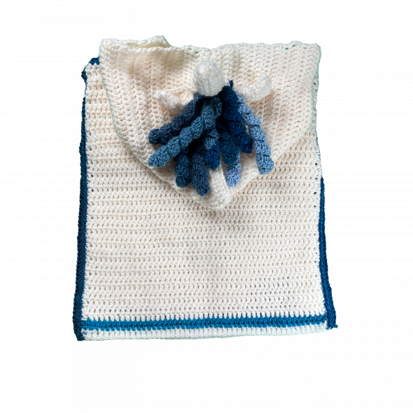 Handmade crocheted unicorn hoodie for 3 - 4 years old. Made to an original design by Lisa. - Image 2